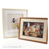 Snow White Framed 92 Serigraph & 94 Litho (2)
