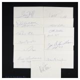 Football HOF Signed Index Cards (12)