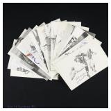 NFL Football Signed Postcards - Most HOF (18)