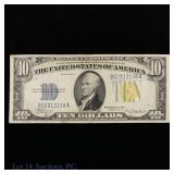 1934-A US $10 Silv Cert Yellow Seal WW2 N Africa