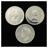 Various Canadian Silver Dollars (3)