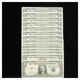 1935 - 1957 USA $1 Silver Cert - Blue Seal (14)