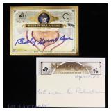 Baseball Cut Auto Cards B Herman & C Robertson
