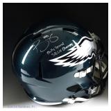 Trey Burton Signed Eagles FS Helmet (Beckett)