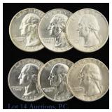 US 90% Silver Washington 25c (*BU - CH BU), 6