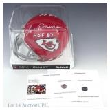Bobby Bell & Len Dawson Signed Chiefs Mini Helmet