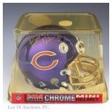 Brian Urlacher Sgd Chrome Bears SLE MiniHelmet COA