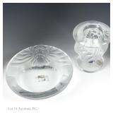 Lalique 'Tete de Lion' Ashtray and Candleholder