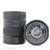 5 Blackhawks Signed Pucks No COA's