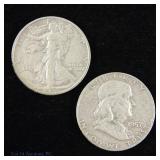 US 90%-Silver W/L & Franklin 50c (2)