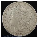 1892-O US Silver Morgan Dollar (*Better Date)