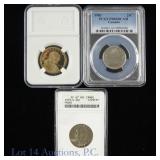 Canada & US Graded 25c Coins (3)