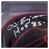 O.J. Simpson Signed Bills Mini Helmet JSA