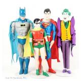 1988/89 Batman Superman Toys w/ Stands (4)