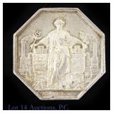 (1860-1879) France 90%-Silver Railroad Comm. Token