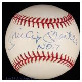 Mickey Mantle 'No. 7' Signed Baseball PSA LOA