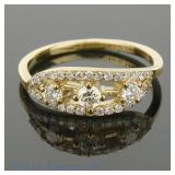14k Yellow Gold & Diamonds Ring