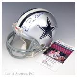 Michael Irvin Signed Cowboys Mini Helmet JSA