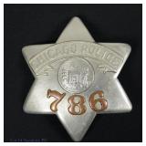 Chicago Police C. H. Hanson Badge #786 OBSOLETE