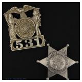 Cook County IL Sheriff Hat Pin & CPD Gode Badge