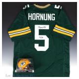 Paul Hornung Signed Jersey & Mini Helmet