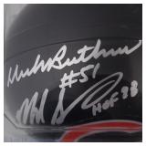Butkus, Singletary, Urlacher Signed Mini Helmet