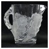 Lalique 'Chene' Crystal Pitcher
