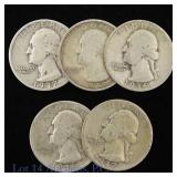 US Silver Washington 25c (Early / Better Dates), 5