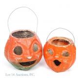 Vintage Papier Mache Jack-O-Lanterns (2)