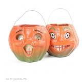 Papier Mache Jack-O-Lantern W/Insert (2)