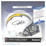 LaDainian Tomlinson Signed Mini Helmet Beckett