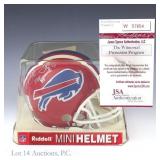 Thurman Thomas Signed Bills Mini Helmet JSA