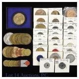 Various US Tokens & Medals (45+)