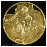 24KT Gold EP-92% Silver DaVinci Medal (ASW 2 Ozt,)