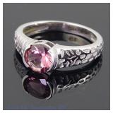 18k White Gold Pink Tourmaline Ring