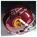 OJ Simpson Signed Trojans FS Helmet JSA