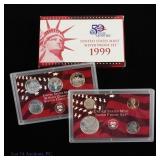 1999-S U.S. Mint 90%-Silver 9-Coin Proof Set