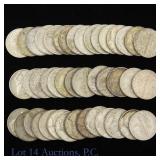 US 90%-Silver Mercury Dimes (*AU), 44