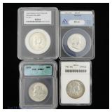 1952 - 1963 US Silver Franklin 50c (MS64-MS65), 4