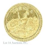 1884 Round California Gold 25 Cent Charm (*P/L)