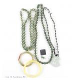 Jade Necklaces, Bangles, Earrings (3 + 2 +1)