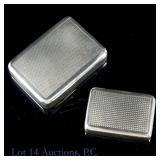 Sterling Silver Travel / Pocket Ashtrays - Pair