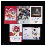 Football Auto Cards, Most HOF (5)