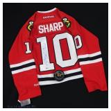Patrick Sharp Signed Jersey & Puck