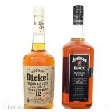 George Dickel Sour Mash 12 & Jim Beam Black 8 Yr