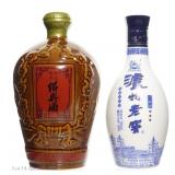 2 Chinese Bottles (Luzhou Laojiao, Shaoxing Wine)