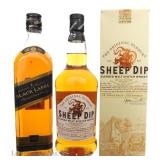 Johnnie Walker Black Label 12 Y & Sheep Dip Scotch