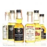 Six Vintage Whiskey Minis