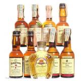 Vintage Canadian Whisky Minis Lot (9)