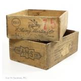 Two Vintage Cognac / Whiskey Crates